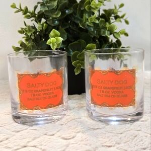 Floor 9 Salty Dog Rocks Drinking Glasses, Set of 2